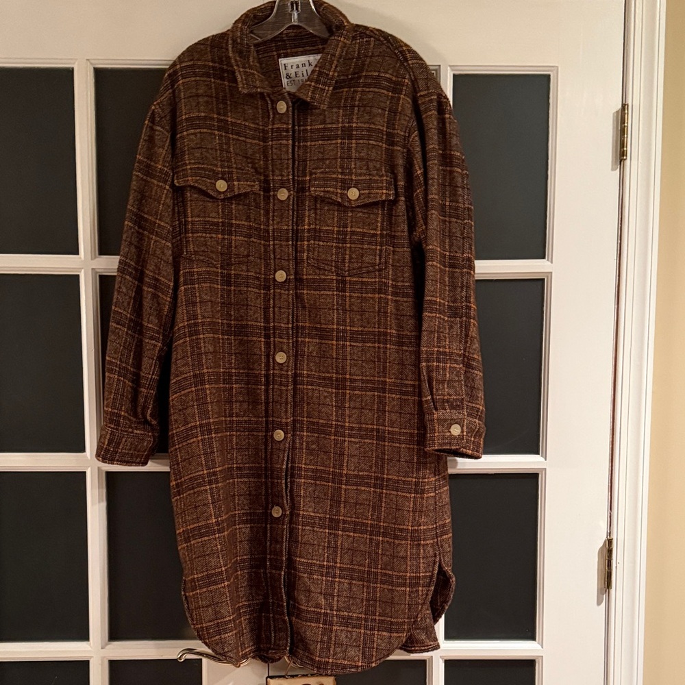 Frank & Eileen Brown Checkered Utility Jacket